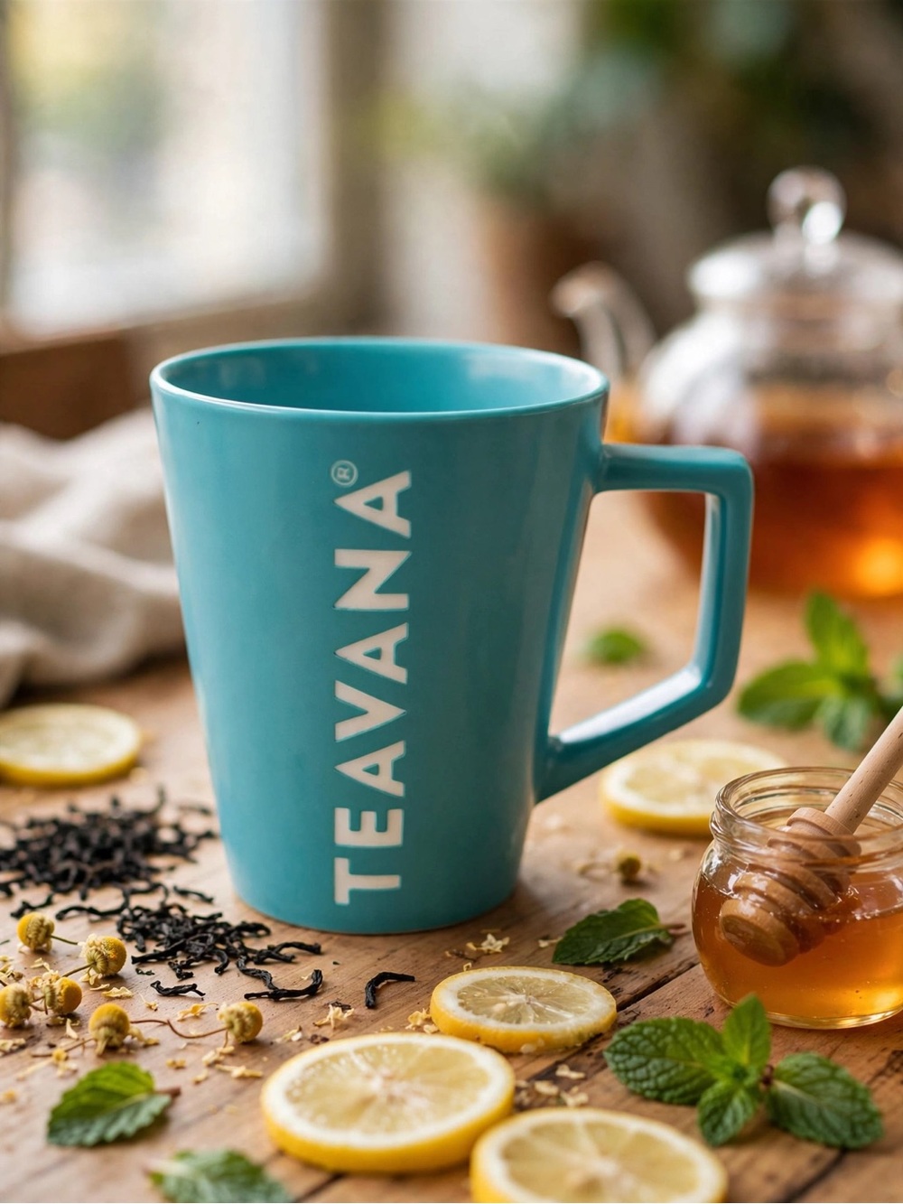 🆕 Starbucks Teavana Etched Turquoise Mug